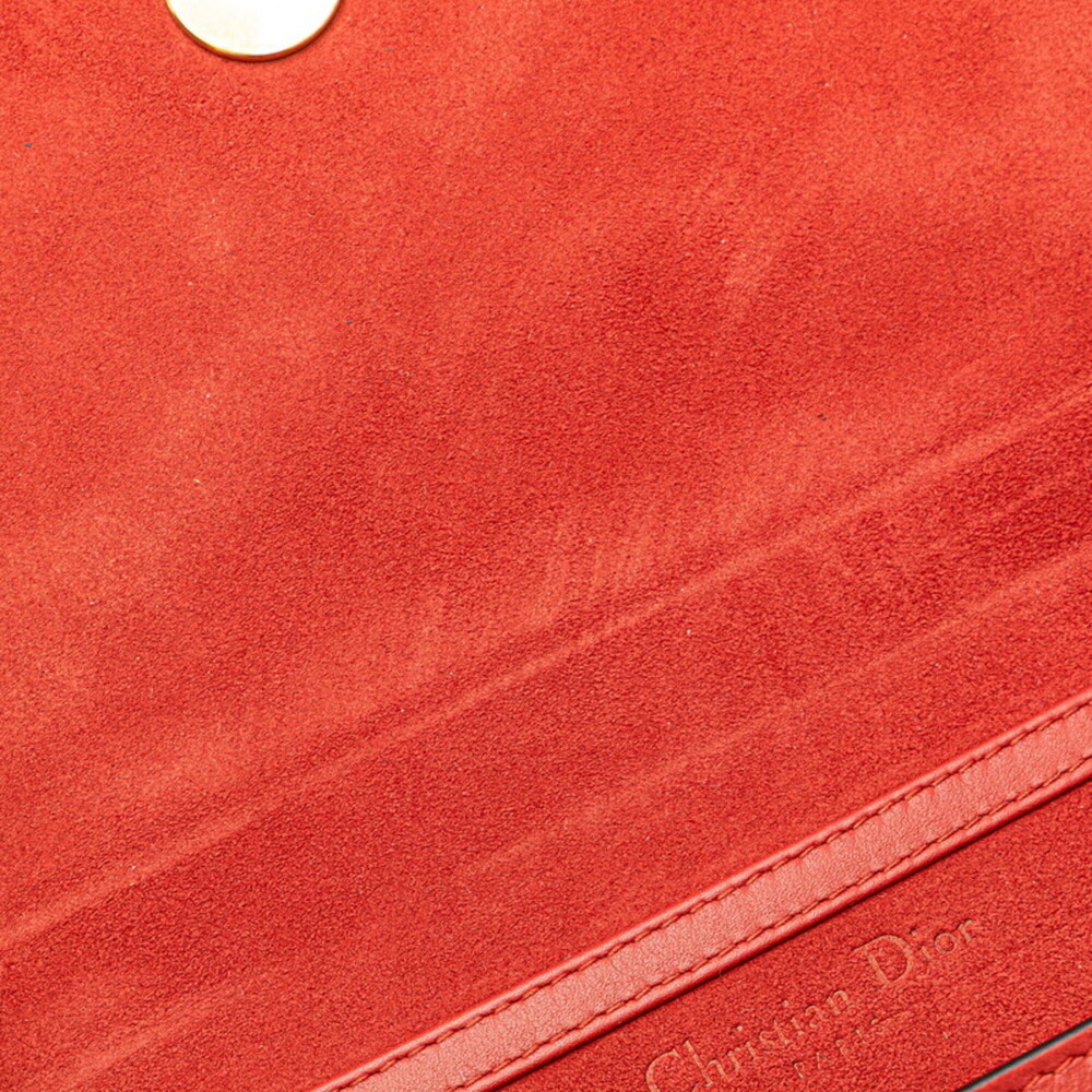 CHRISTIAN DIOR Red Leather Shoulder Bag - Picture 8 of 15